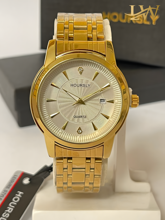 Hoursly Gold Watch